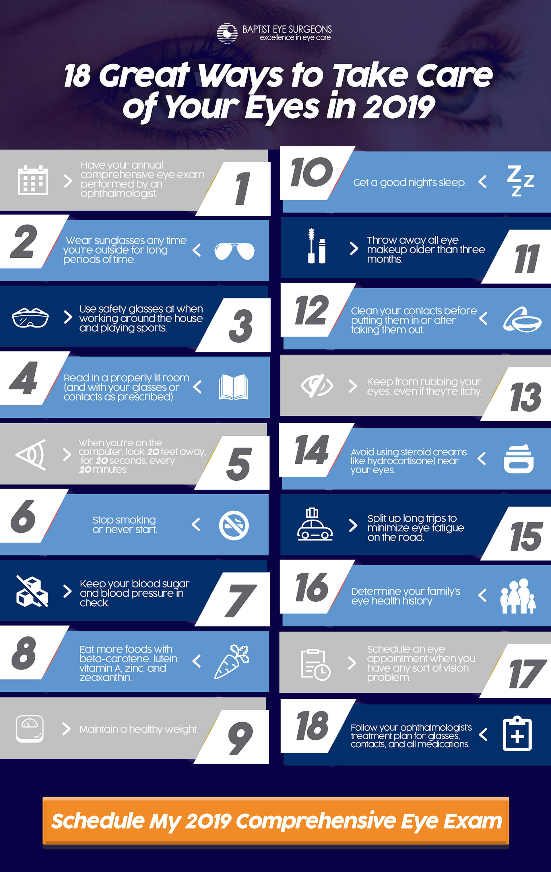 18 Great Ways To Take Care Of Your Eyes In 19 Infographic Baptist Eye Surgeons